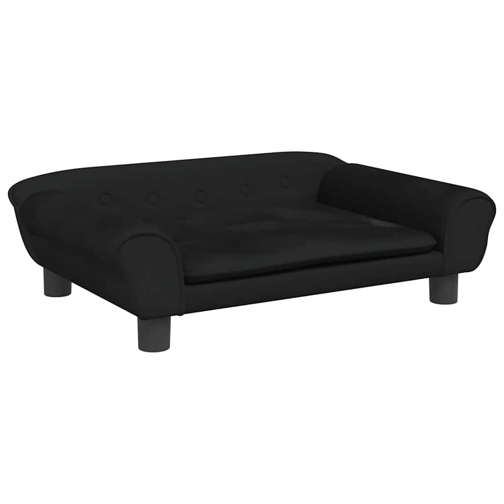 Cuccia per cani comodo divano 70 x 48 x 22 cm velluto nero 02_0042886
