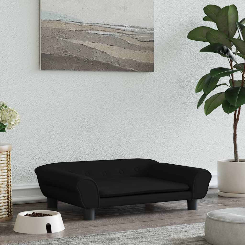 Lettino per Cani Nero 70x48x22 cm in Vellutocod mxl 71208