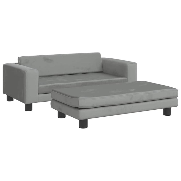 Comodo divano letto per cani con luce estensibile 100 x 50 x 30 cm velluto grigio chiaro 02_0043074