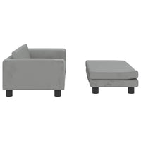 Comodo divano letto per cani con luce estensibile 100 x 50 x 30 cm velluto grigio chiaro 02_0043074