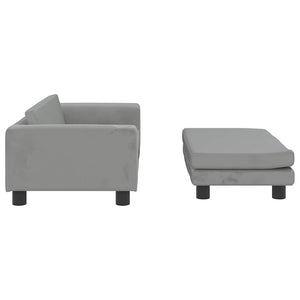 Comodo divano letto per cani con luce estensibile 100 x 50 x 30 cm velluto grigio chiaro 02_0043074