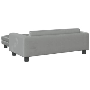 Comodo divano letto per cani con luce estensibile 100 x 50 x 30 cm velluto grigio chiaro 02_0043074