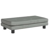 Comodo divano letto per cani con luce estensibile 100 x 50 x 30 cm velluto grigio chiaro 02_0043074