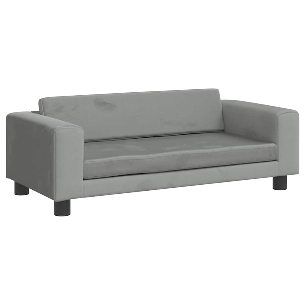Comodo divano letto per cani con luce estensibile 100 x 50 x 30 cm velluto grigio chiaro 02_0043074