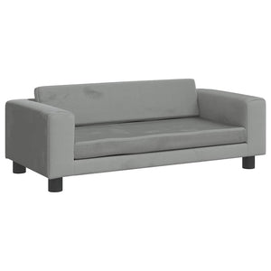 Comodo divano letto per cani con luce estensibile 100 x 50 x 30 cm velluto grigio chiaro 02_0043074