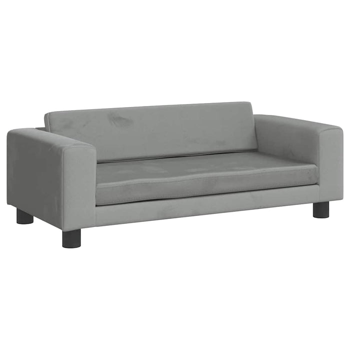 Comodo divano letto per cani con luce estensibile 100 x 50 x 30 cm velluto grigio chiaro 02_0043074