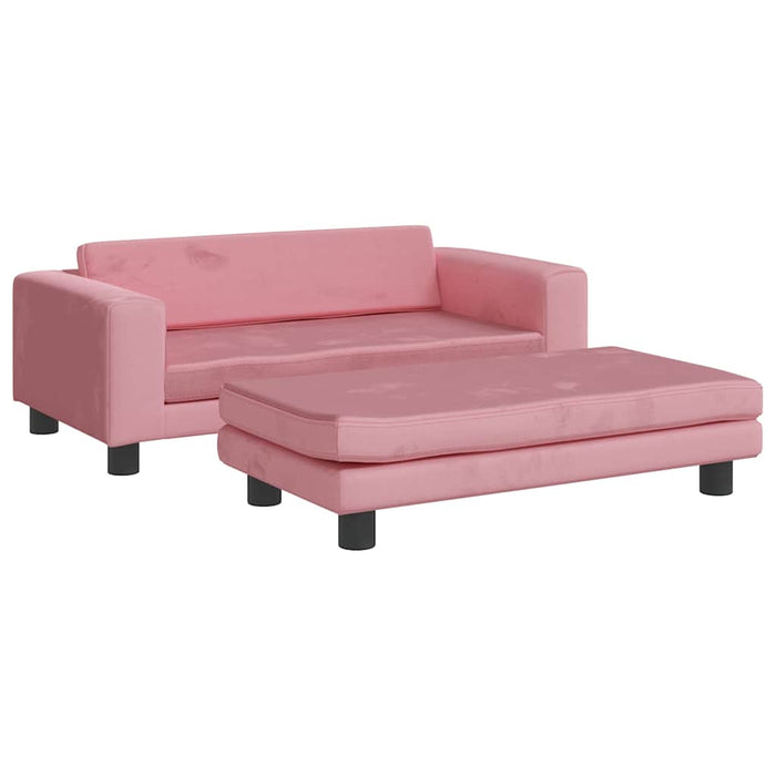 Comodo divano letto per cani con estensione 100 x 50 x 30 cm velluto rosa 02_0043072