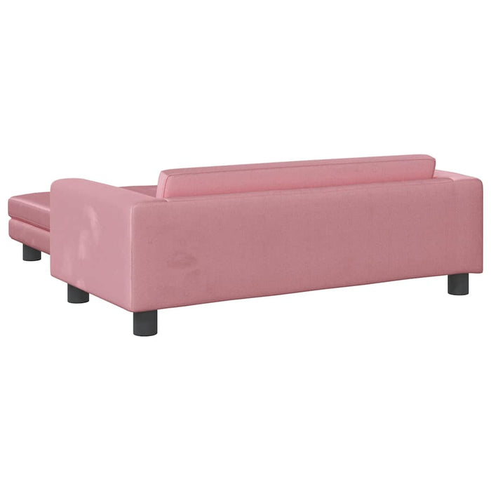 Comodo divano letto per cani con estensione 100 x 50 x 30 cm velluto rosa 02_0043072