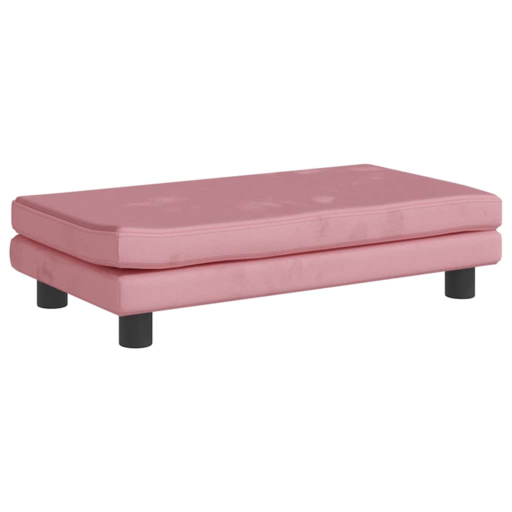 Comodo divano letto per cani con estensione 100 x 50 x 30 cm velluto rosa 02_0043072