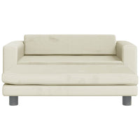 Comodo divano letto per cani con estensione 100 x 50 x 30 cm velluto Crema 02_0043069
