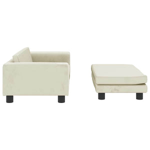 Comodo divano letto per cani con estensione 100 x 50 x 30 cm velluto Crema 02_0043069