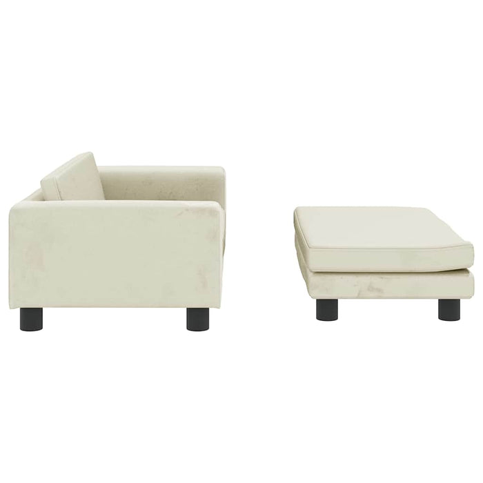 Comodo divano letto per cani con estensione 100 x 50 x 30 cm velluto Crema 02_0043069
