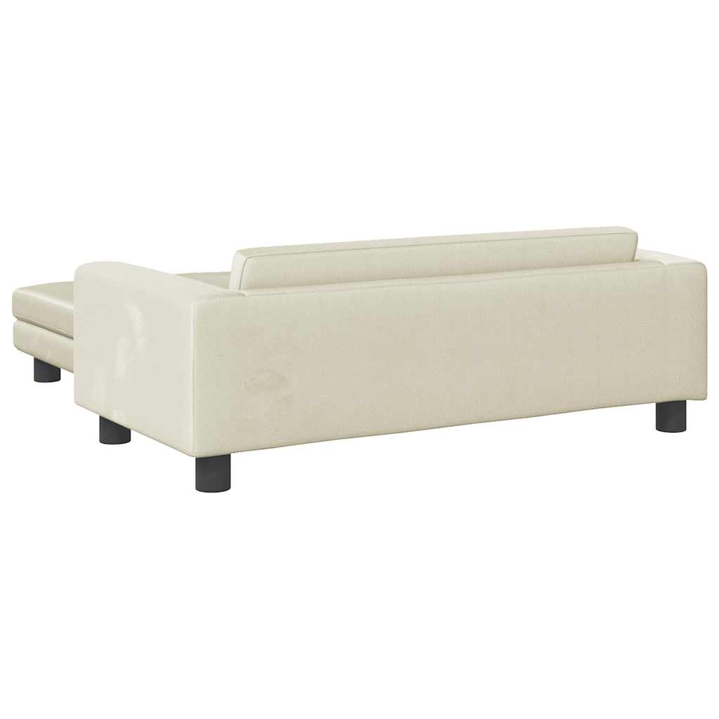 Comodo divano letto per cani con estensione 100 x 50 x 30 cm velluto Crema 02_0043069