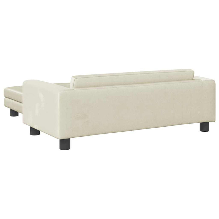 Comodo divano letto per cani con estensione 100 x 50 x 30 cm velluto Crema 02_0043069