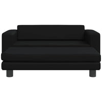 Comodo divano letto per cani con estensione 100 x 50 x 30 cm in similpelle Nero 02_0043067