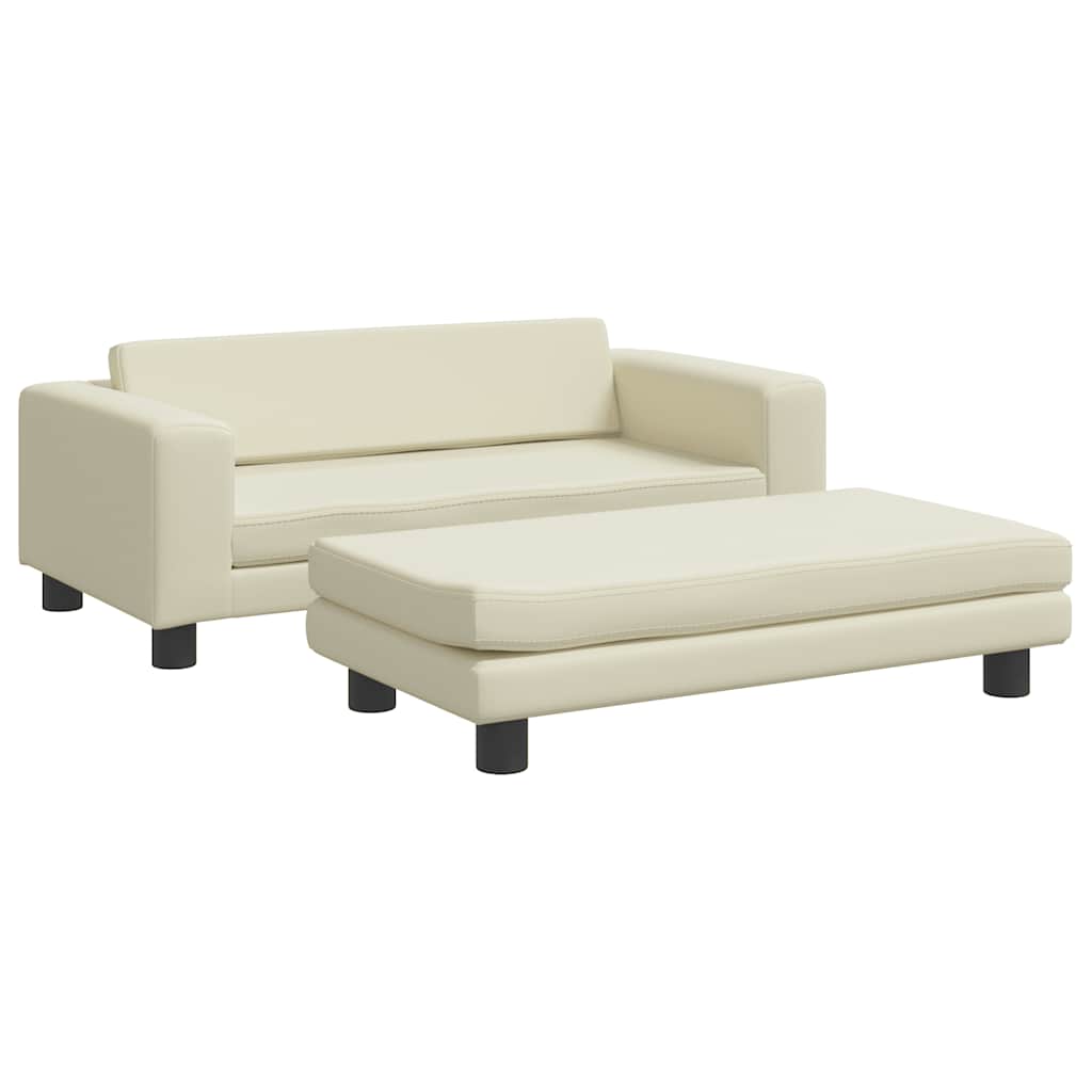 Comodo divano letto per cani con estensione 100 x 50 x 30 cm in similpelle Crema 02_0043064