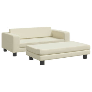 Comodo divano letto per cani con estensione 100 x 50 x 30 cm in similpelle Crema 02_0043064