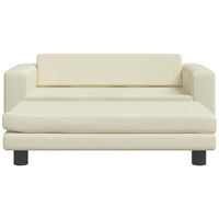 Comodo divano letto per cani con estensione 100 x 50 x 30 cm in similpelle Crema 02_0043064