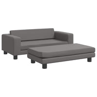 Comodo divano letto per cani con estensione 100 x 50 x 30 cm in similpelle grigia 02_0043065