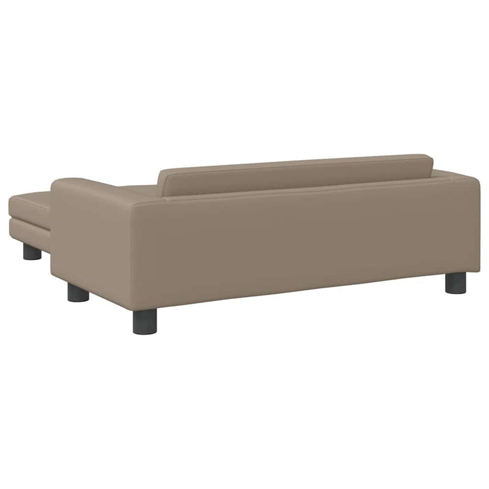Comodo divano letto per cani con estensione cappuccino 100 x 50 x 30 cm in similpelle Cappuccino 02_0043073