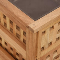 Comodini 2 pz 34x34x34 cm in Legno Massello di Noce 350346