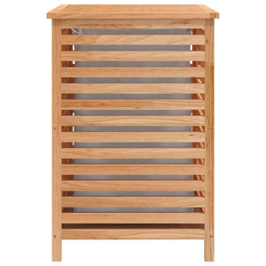 Cesto del Bucato 45x45x65 cm Legno Massello di Noce 350353