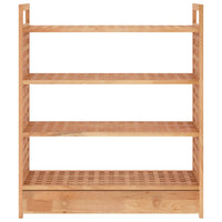 Scarpiera con Cassetto 70x27x81 cm Legno Massello di Noce 350359