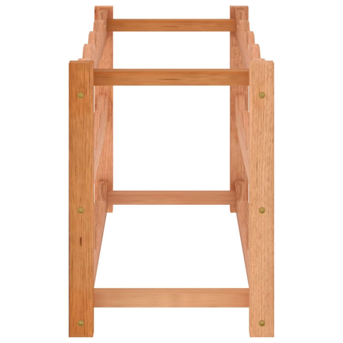 Portabottiglie per 12 Bottiglie in Legno Massello di Noce