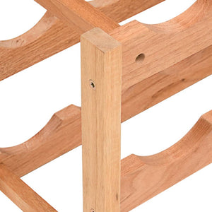 Portabottiglie per 12 Bottiglie in Legno Massello di Noce 350360