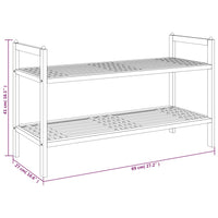 Scarpiera 69x27x41 cm in Legno Massello di Noce 350361