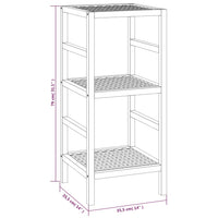 Scaffale da Bagno 35,5x35,5x79 cm in Legno Massello di Noce 350363