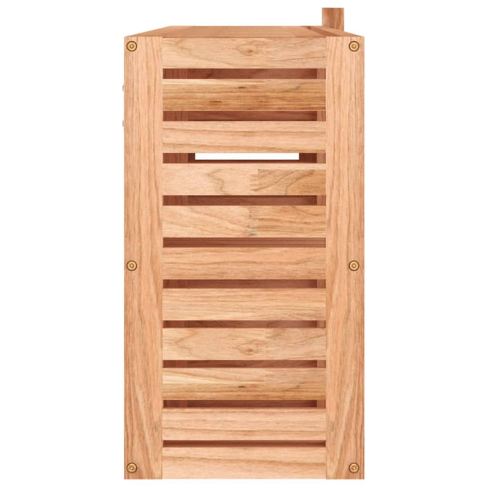 Armadietto a specchio 80 x 17 x 34 cm legno massello di noce 02_0006653