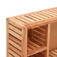 Armadietto a Specchio-Mobile con specchio 80x17x34 cm in Legno Massello di Noce