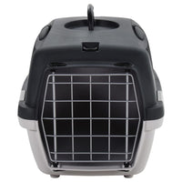 Trasportino per Animali Domestici Grigio e Nero 48x32x31 cm PP 171796