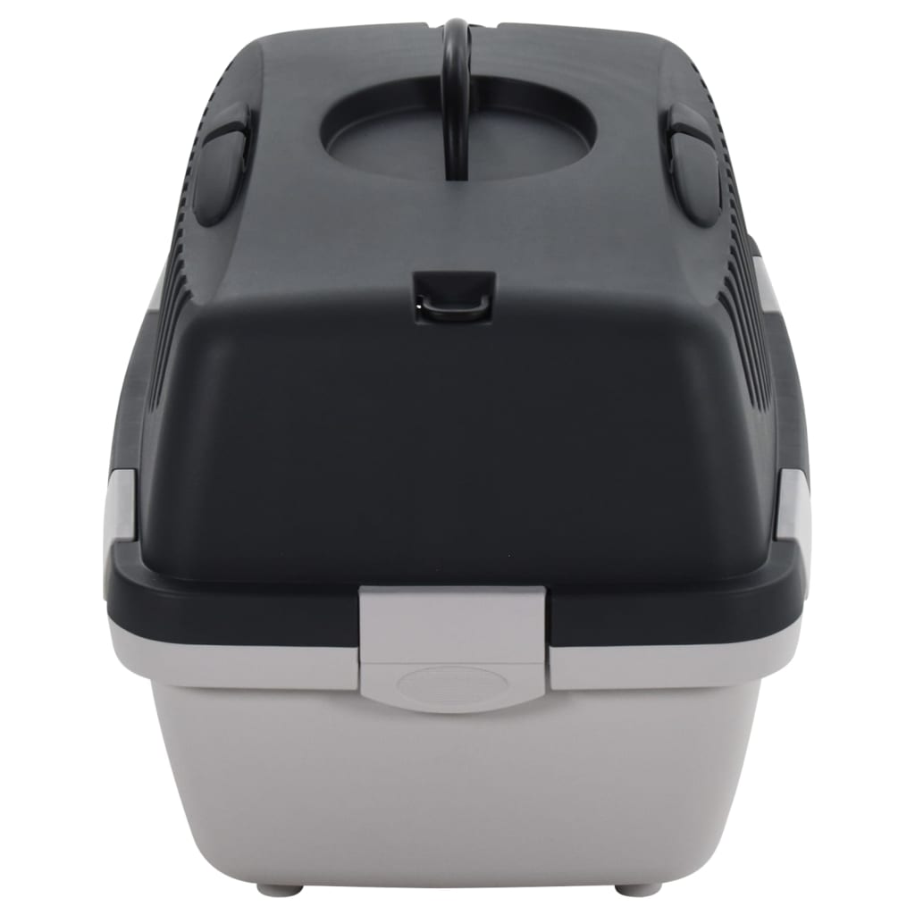 Trasportino per Animali Domestici Grigio e Nero 48x32x31 cm PP 171796