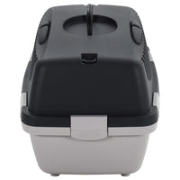 Trasportino per Animali Domestici Grigio e Nero 48x32x31 cm PP 171796