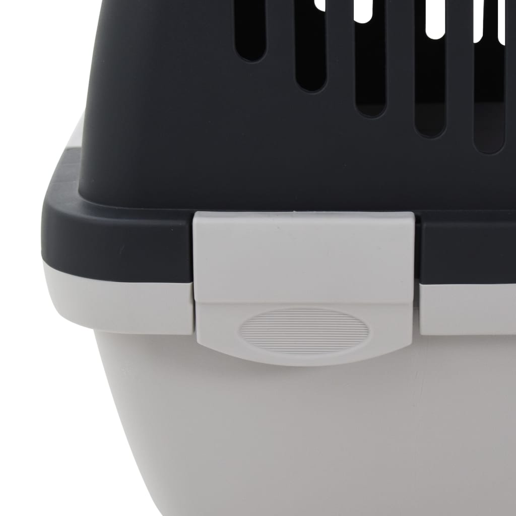 Trasportino per Animali Domestici Grigio e Nero 48x32x31 cm PP 171796