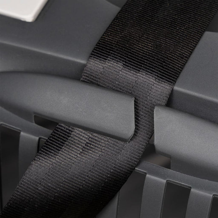 Trasportino per Animali Domestici Grigio e Nero 61x40x38 cm PP 171798