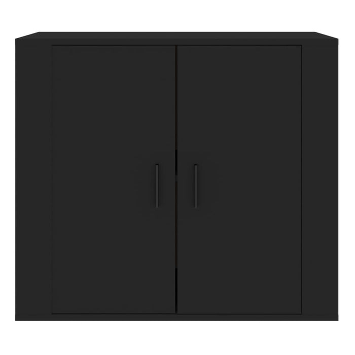 Credenza Nera 80x33x70 cm in Legno Multistrato 816561