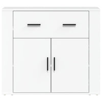 Credenza Bianca 80x33x70 cm in Legno Multistrato 816568