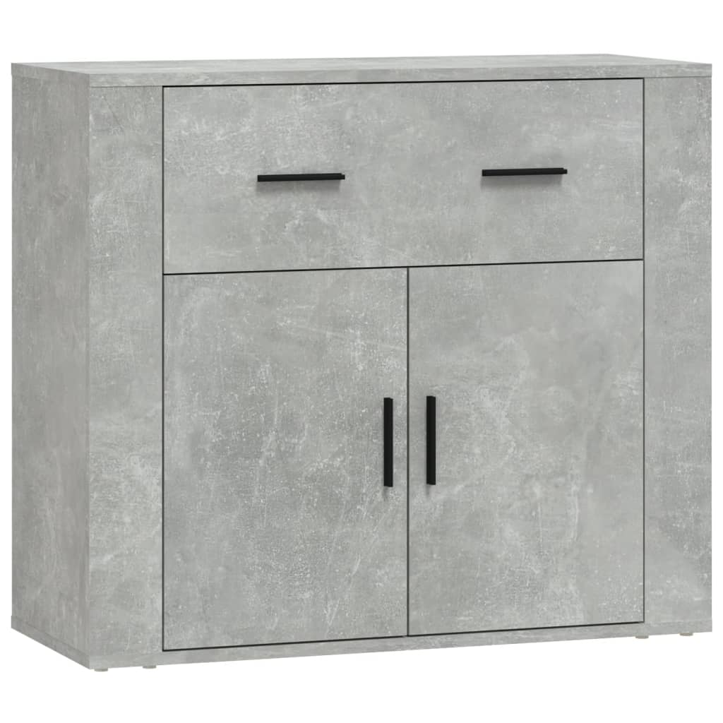 Credenza-Buffet-Armadio da cucina Grigio Cemento 80x33x70 cm in Legno Multistrato 601116