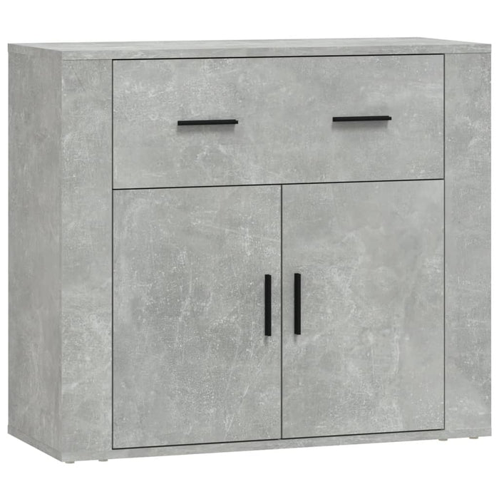 Credenza-Buffet-Armadio da cucina Grigio Cemento 80x33x70 cm in Legno Multistrato 601116