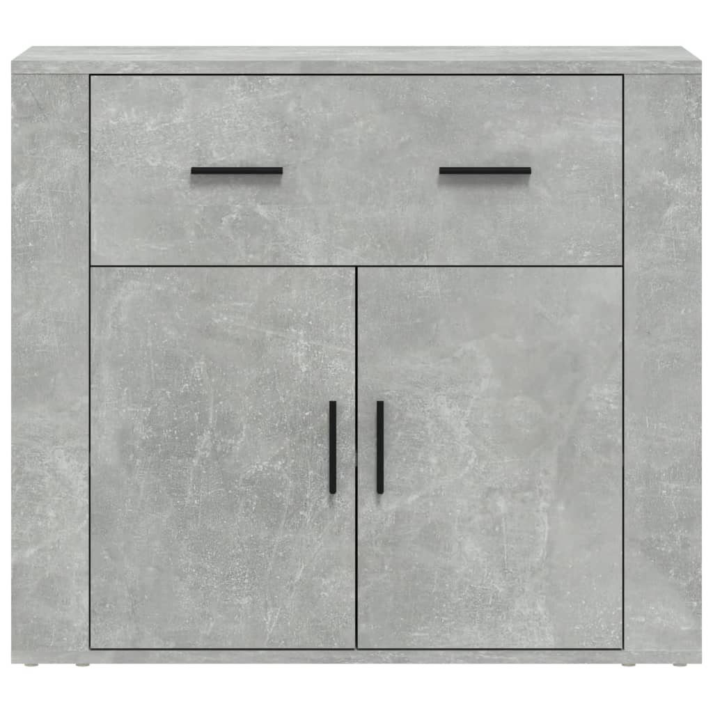 Credenza-Buffet-Armadio da cucina Grigio Cemento 80x33x70 cm in Legno Multistrato 601116
