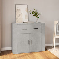 Credenza-Buffet-Armadio da cucina Grigio Cemento 80x33x70 cm in Legno Multistrato 601116