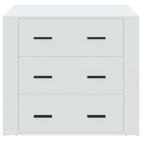 Credenza Bianca 80x33x70 cm in Legno Multistrato 816576