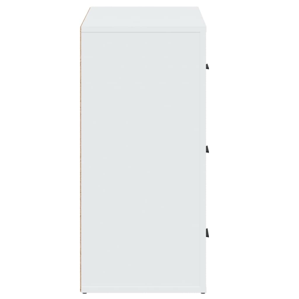 Credenza Bianca 80x33x70 cm in Legno Multistrato 816576