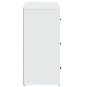 Credenza Bianca 80x33x70 cm in Legno Multistrato 816576