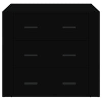 Credenza Nera 80x33x70 cm in Legno Multistrato cod mxl 15930