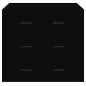 Credenza Nera 80x33x70 cm in Legno Multistrato 816577