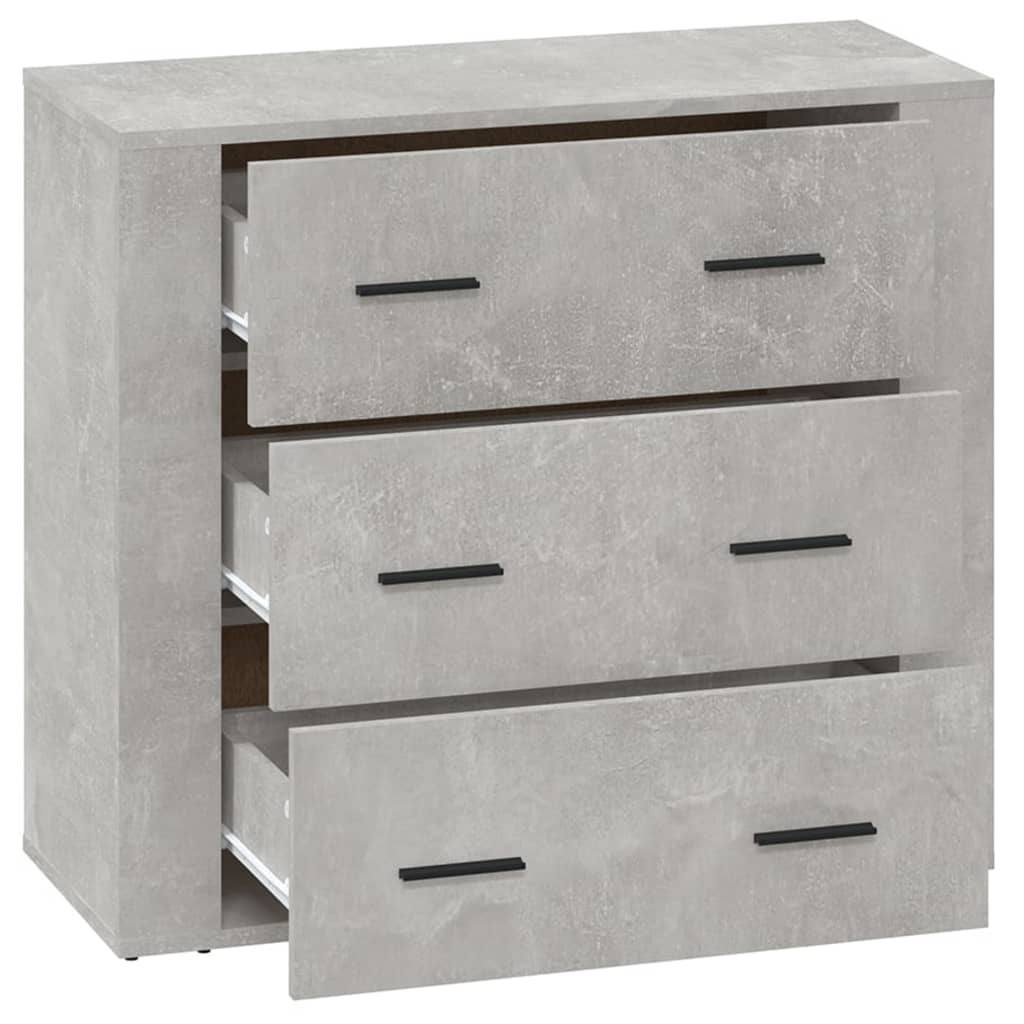 Credenza Grigio Cemento 80x33x70 cm in Legno Multistrato cod mxl 26477